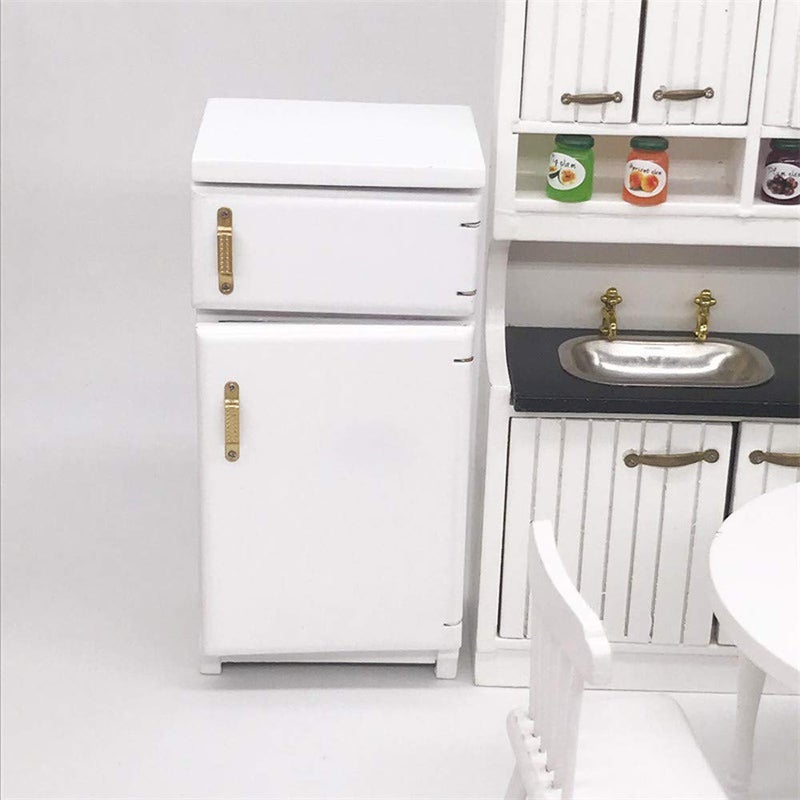 SXFSE Dollhouse Decoration Accessories,Mini Dollhouse Furniture Refrigerator Miniature Living Room Pretend Play Model - Image 5